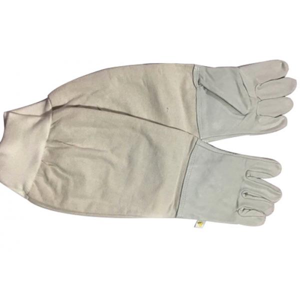 Quality Comfortable Canvas Beekeeping Gloves with Long Elastic Cuff to Prevent Slipping for sale
