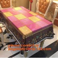 China Popular Colorful Plastic Pvc Dining Table Cover,PVC PEVA compound table cloth/ covers,Eco-Friendly Adhesive Tablecloth R factory