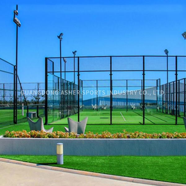 Quality LED Lighting Padel Tennis Courts Custom 12mm Height  Grass Surface for sale