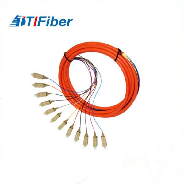 Quality Simplex Duplex 12 cores Fiber Optical  Pigtail OM2 50um For FTTH Network for sale