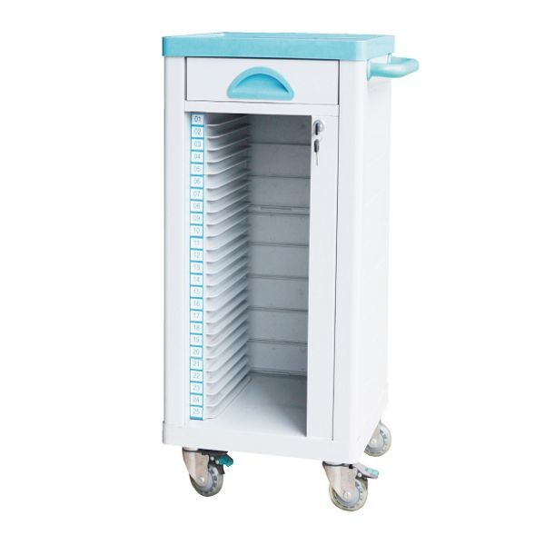 China ABS Material Cart Holder Medical Instrument Trolley Patient Records Storage Movable factory