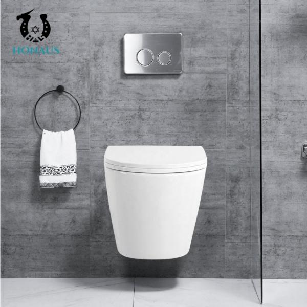 Quality Modern Rimless Wall Mounted Toilet Bowl Western Bathroom Commode Customized for sale