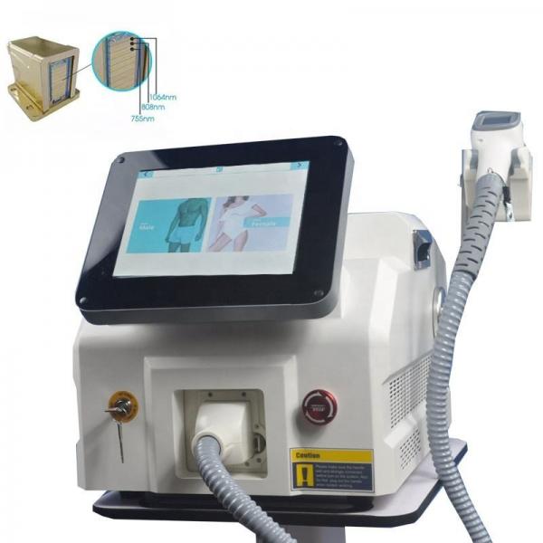Quality Hair Removal Diode Triple Wavelength Laser , 808 755 1064 Alexandrite Laser Machine for sale