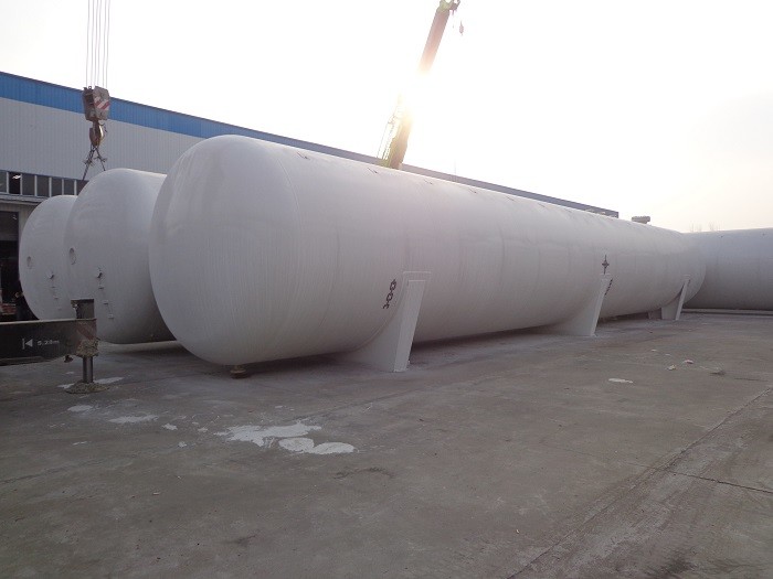 China U Stamp Bulk Gas LPG Tank , Horizontal ASME LPG Tank 100mt 200cbm factory