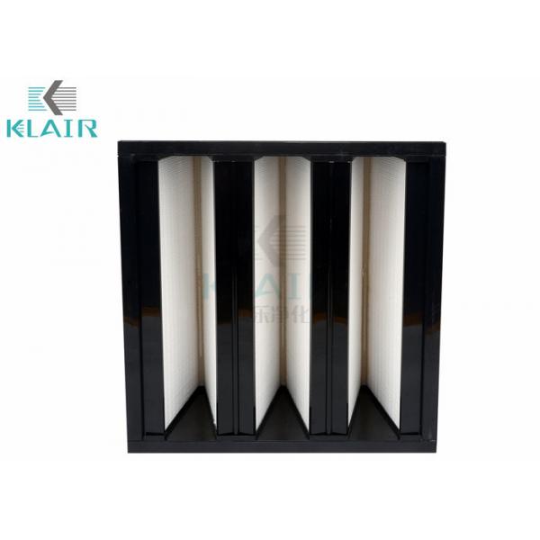 Quality ABS V Bank Filter , Pleated HEPA Air Filters HVAC System With Plastic Frame for sale