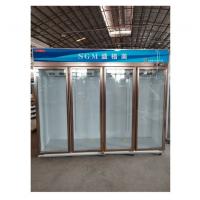 China 2460L Upright Display Refrigerator automatic defrosting 4 Glass Door Refrigerator factory