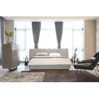 China Italian Designer Modern Bedroom Furniture Fabric Headboard King Size Bed for sale
