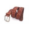 China Handmade Mens 3.8CM Casual Braided Leather Belt For Jeans factory