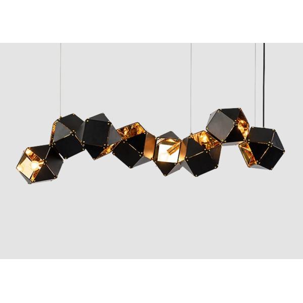 Quality CCT 3000K 6000K Black Stainless Steel Irregular Modern Pendant Light for sale