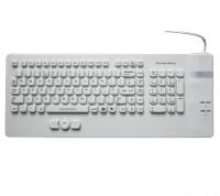 China Usb White Ip68 AIO Medical Keyboard With Built-In Mouse For Medical Trolley factory