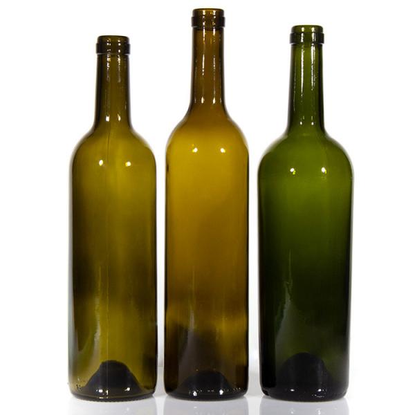 Quality BPA Free Glass Wine Bottle Black Brown Blue Riesling Bottle 500ml 750 Ml for sale