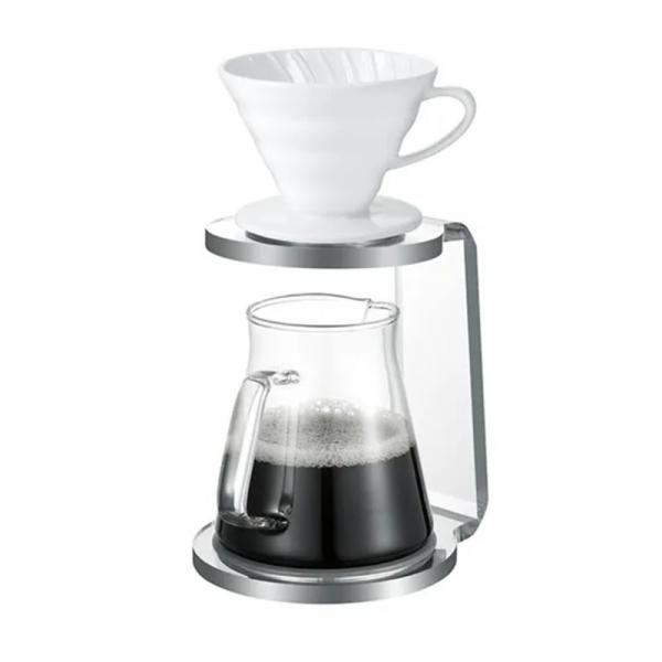 Quality HP-201 Silver Compact Drip Coffee Maker 220V Pour Over Coffee Maker Glass for sale