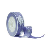 China Silver Printing Printed Elastic Ribbon Roll Purple Color Wear Resistant for sale