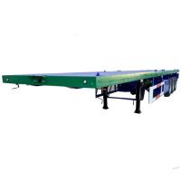 China How much is a flatbed trailer for sale? - 3/Tri Axle Container Flatbed Semi Trailer 40ft/40 Foot Prices factory