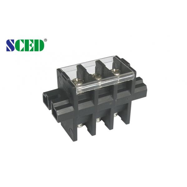 Quality Pitch 13mm Electrical Connector Block Black Mounted Panel Screw Terminal for sale