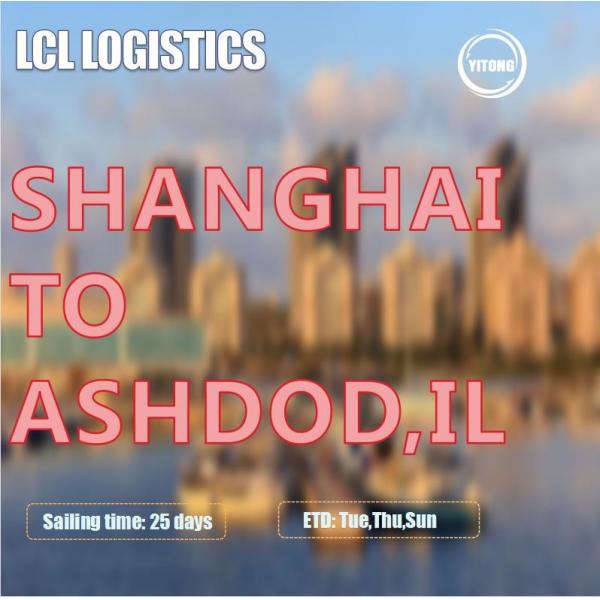Quality WIFFA LCL Sea Freight Service From Shanghai To Ashdod Israel Mediterranean for sale