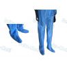 China Safe Disposable Coverall Suit , SMS Disposable Blue Coveralls With Hood / Boots Integral factory