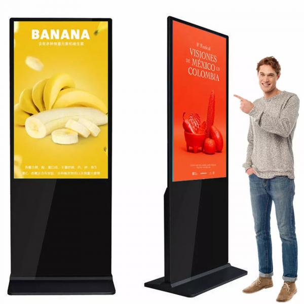 Quality Lcd Interactive 49 55 Inch Android Indoor Totem Floor Stand Kiosk Touch Screen for sale