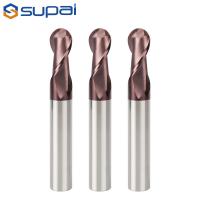 China TiN Coating Ball Nose End Mill Size 1-20mm 45 Hrc 2 Flute 4 Flute factory