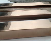 China rose gold mirror Stainless Steel Pipe Tube Hairline Finish For Handrail Balustrade Ceiling Decoration factory