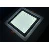 China SMD 2835 White Led Flat Panel Downlight Recessed Double Color Square Indoor factory