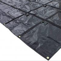 China Waterproof Fabric PVC Coated Black Tarpaulin Steel Tarp For Flat Bed Truck factory