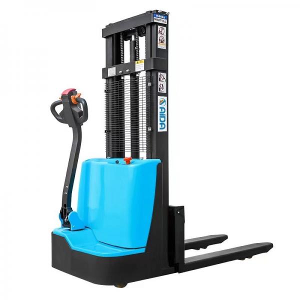 Quality Industrial Power Electric Stacker Forklift 2000lbs Capacity Automatic pallet for sale