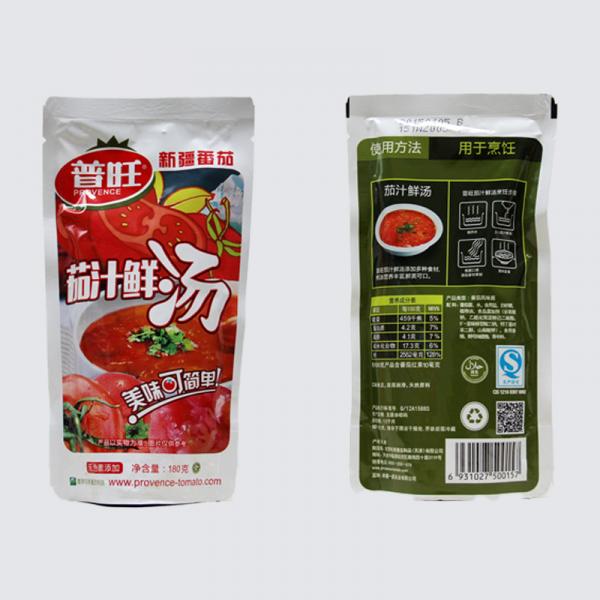 Quality 4.2g Protein Pouch Tomato Sauce For Cooking 180g Ketchup Small Sachet for sale