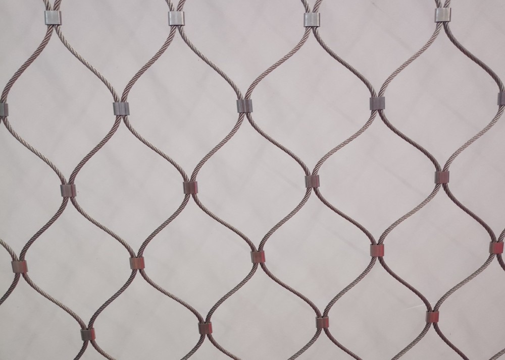 China Ferruled 1.5mm 1.6mm Stainless Steel Wire Rope Mesh For Zoo Animals Enclosure for sale