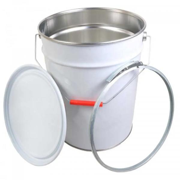 Quality 16L Printing Ink Empty Metal Pail With Lever Lock Ring Lid for sale