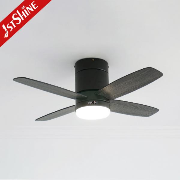 Quality 36 Inch Modern Led Invisible Ceiling Fan Mini 4 Plywood Blades Low Profile Dimming Light for sale