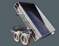 China Steel 10 X 5 Tipper Trailer , Hydraulic Dump Trailer With Light Protectors factory