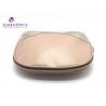 China Semicircular Shape Leather Cosmetic Bag Black Oxford Cloth Lining Materials factory
