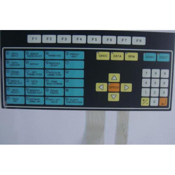 Quality Dustproof Backlit Single Membrane Switch Keyboard With Aluminum Plate / Rubber Keys for sale