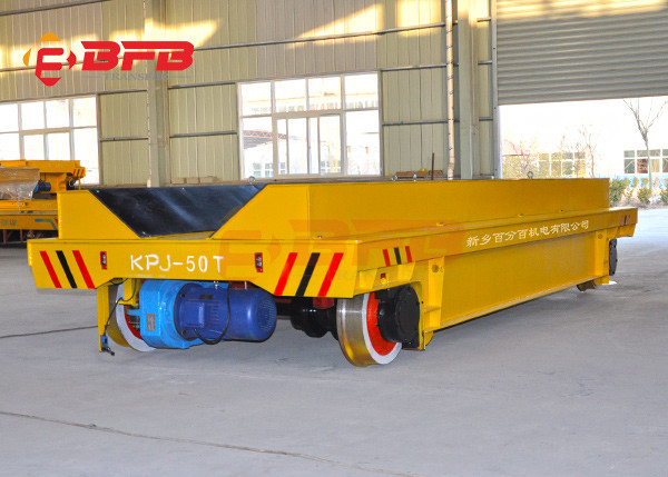 Quality Heavy Duty Material Transfer Carts , Motorized Material Handling Equipment Trailer / Warehouses Railway Bogie for sale