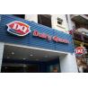 China 3D LED Front-lit Signs With Brushed Stainless Steel Letter Shell For Dairy Queen factory