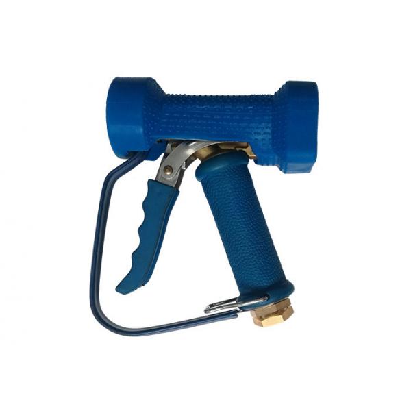 Quality Multifunctional Brass Blue Washing Gun , Brass Water Spray Gun Stainless Steel Trigger 1/2