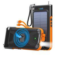 China Wireless Portable Solar Charger Power Bank With FM Radio 20000mAh for sale