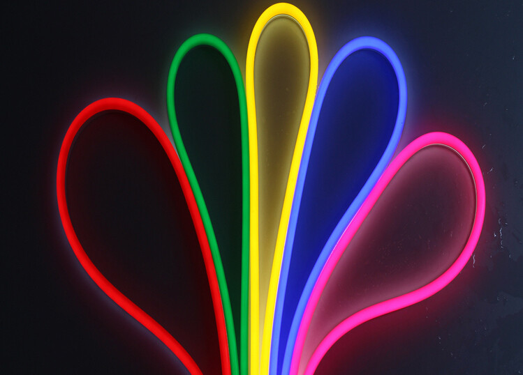 China Ultra Thin LED Neon Flex Strip 5*12mm Silicone 12 Volt Dot - Free Light‎ Cuttable factory