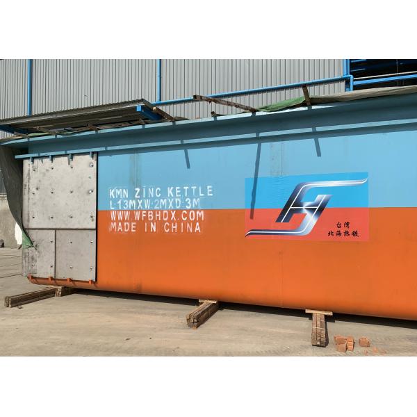 Quality Integrated End Hot Dip Galvanizing Equipment Zinc Kettle Customized Shape for sale