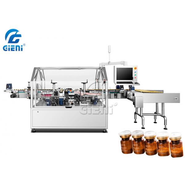 Quality 20ml Tube Serum Bottle Labeling Machine PLC Dual Heads rotary labeling machine for sale
