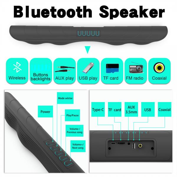 Quality Sports Sound Modes Smart Home Soundbar With Radio Built In Distortion Free for sale