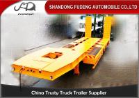 China 80 ton Gooseneck low loader Low Bed Tractor truck trailer sale Hydraulic ramp factory