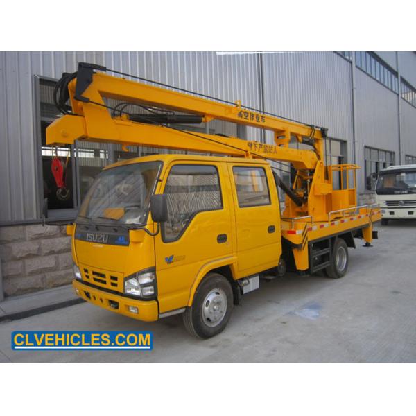 Quality Hydraulic Aerial Cage High Altitude Truck 14M Telescopic Boom 4×2 for sale