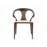 China Nordic Style Solid Wood Arm Chair , Leather Upholstered Seat Small Accent Chairs factory