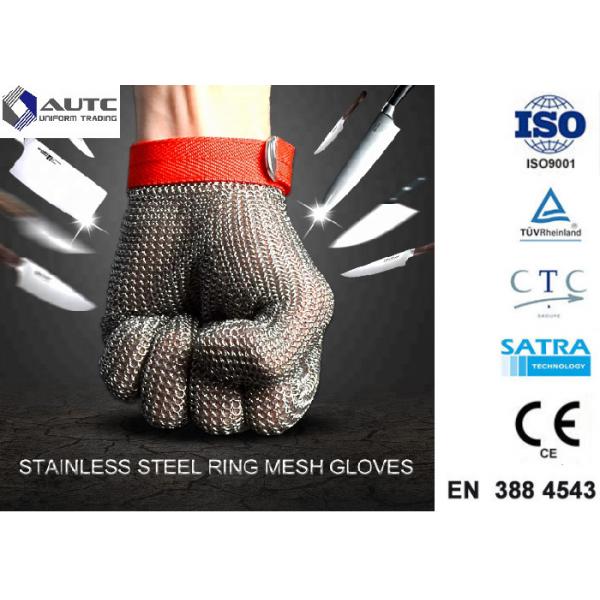 Quality Stainless Steel PPE Safety Gloves , Protective Cutting Gloves Mesh Convenient Cleaning for sale