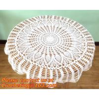 China 80cm Round cotton crochet tablecloth, Tablemat, Corcheted Lace Table linen, Tablecloth for sale