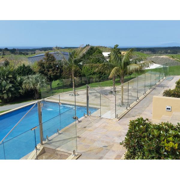 Quality High Strength 5mm 6mm 8mm Clear Tempered Glass Frameless Pool Fence Glass for sale