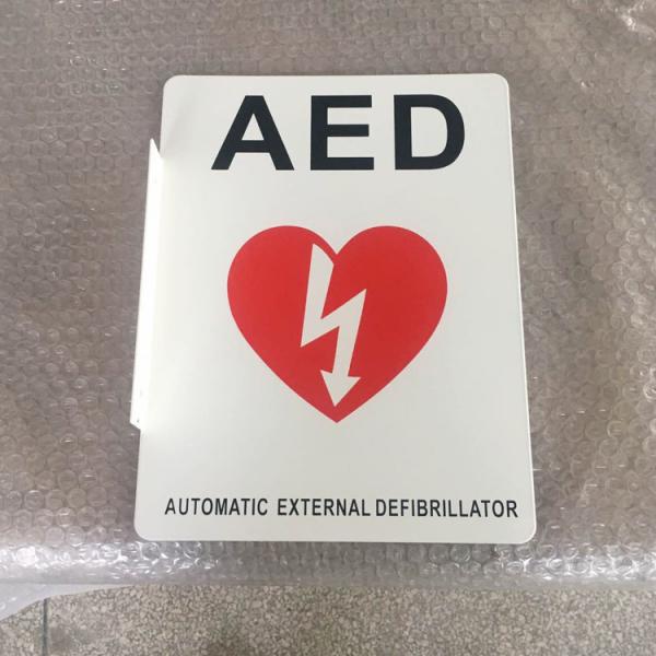 Quality Marked 2 Way Flat AED Wall Sign , 90 Degree Sign Of AED 254x177mm for sale