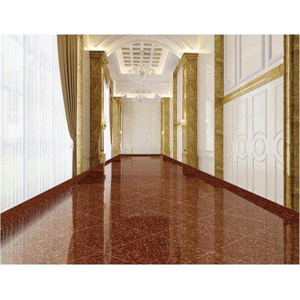 Quality 24X24' Pulat Polished Porcelain Floor Tiles Bordeaux Red Chocolate Red for sale